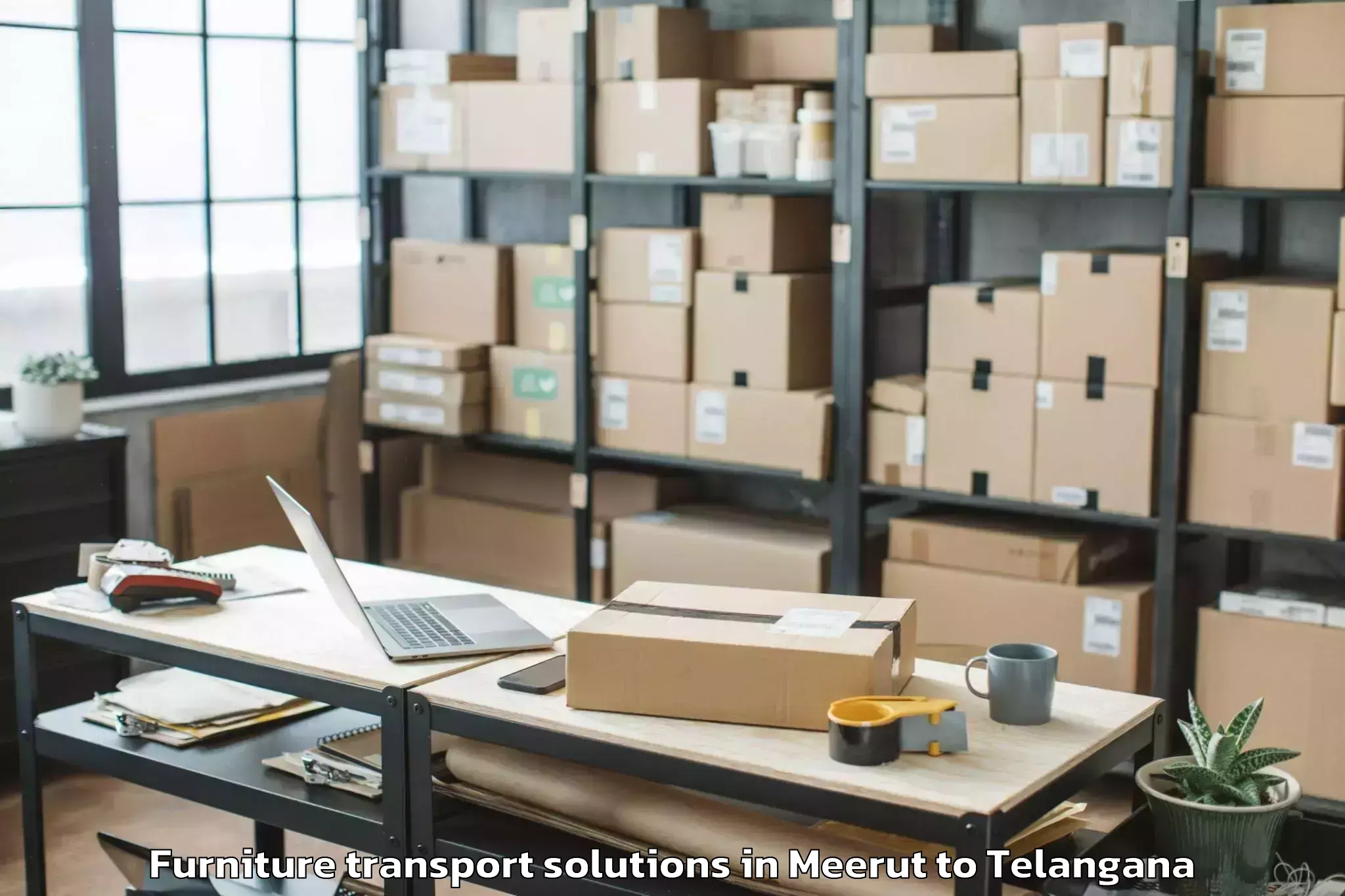 Top Meerut to Chigurumamidi Furniture Transport Solutions Available